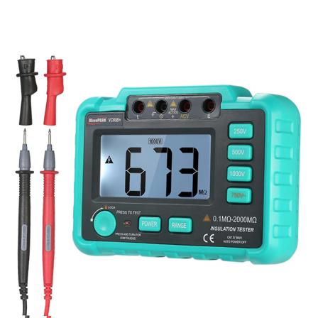 Vc60b+ LCD Digital Isolationsmotståndsmätare Megohmmätare Megohmmeter DC250V/500V/1000V AC750V