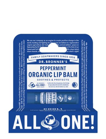 Dr. Bronner’s Peppermint Organic Lip Balm Hang Pack - Nude - 4 g