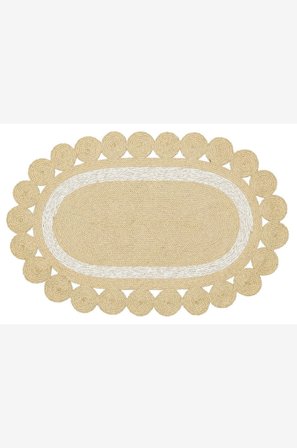 Hanah Home - Hall Tæppe-Vega - Beige - Fladvævede tæpper - 100X150 - Fra Homeroom