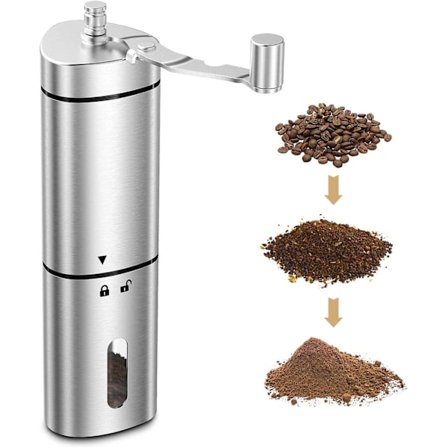 Manuel Kaffekværn, Bærbar Kaffekværn Med Præcis Malingsgradindstilling