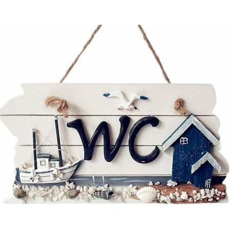 Dörrskylt Trä Piktogram Toalett Skylt Toalett Skylt Trä Toalett Skylt Nautisk Dekoration Väggdekor Fyr Skylt Skylt Hängande Dörrskylt