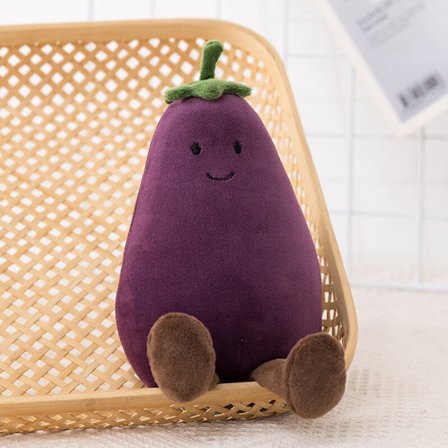 Frugt Party Dukker Jellycat Plyslegetøjsdukker Børnefødselsdags Julegaver - Aubergine 20cm