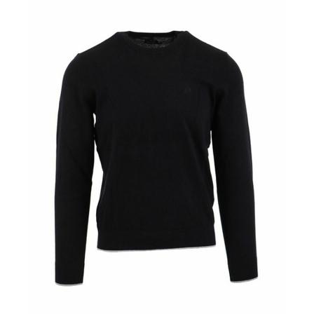 Armani, Round-neck Knitwear Zwart, Heren, Maat:S
