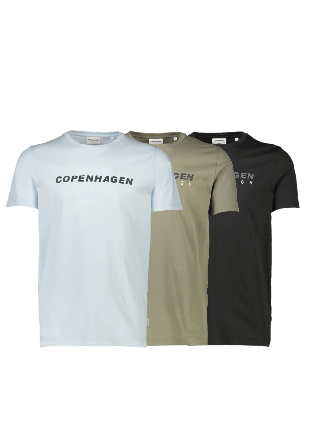 Lindbergh 3 pack CPH tee S/S Överdelar Herr Flerfärgad S