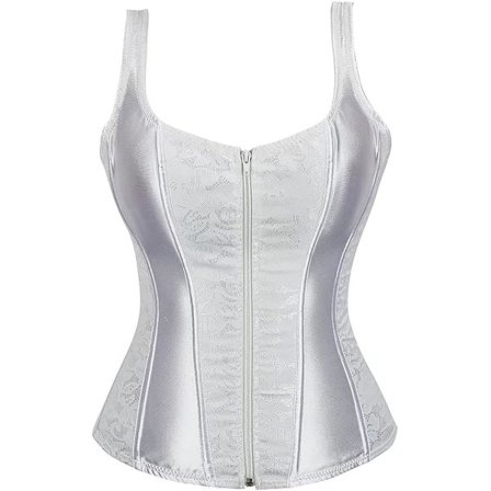 Korsetter för kvinnor Overbust Bustier Top Gothic Sexy Shoulder