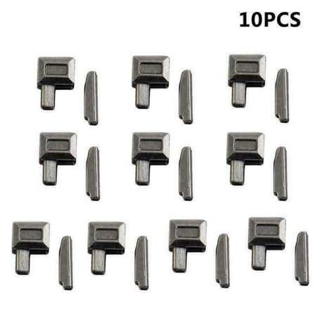 10 stk Metall Glidelås Stopper Reparasjon Glidelås Stopper SVART