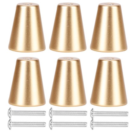 Kultaiset vetimet, 6 kpl, alumiiniseos, eurooppalaistyyliset huonekalujen varaosat, pyöreä, yksi reikä