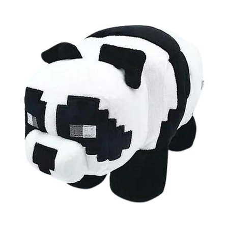 Minecraft Panda Plys Sort/Hvid 25 cm
