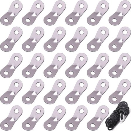 Telttanarun kiristin 30 kpl alumiiniseoksesta valmistettu telttanarun säätölaite Paracord-narun napsautuskiinnike ulkoiluun, retkeilyyn ja telttailuun