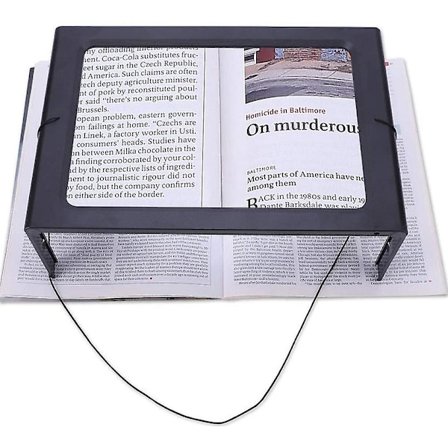 Læselup med 4 LED-lys, synshandicappede, ældre, syning, 270*205*110mm