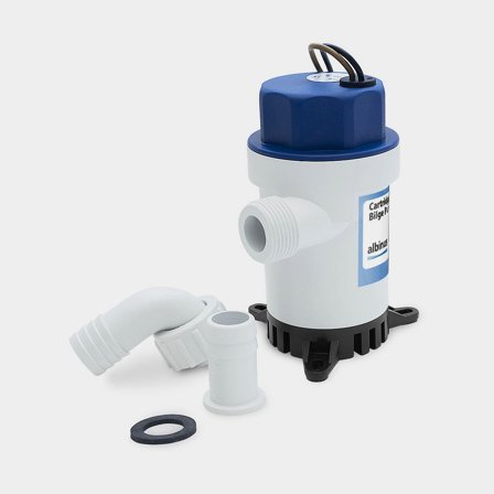 Dränkbar elektrisk länspump Albin Pump 750 GPH (50 liter/min), 12 V, manuell driftstart, utan nivåvakt