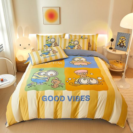 Minions-serien - Quiltset i tryckt bomull - Huggies