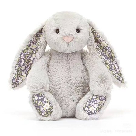 Jellycat Blossom Bunny Cherry blød bamse medium 31cm Sølv