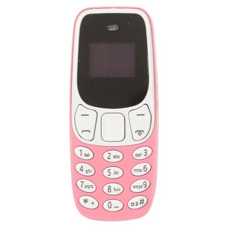 Maailman pienin puhelin Hands Free Bluetooth -valitsin Dual SIM -kortti Lukitsematon GSM 2 in 1 Mini Matkapuhelin Pinkki