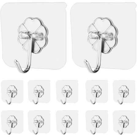 Väggkrokar, AOMEES 12 st självhäftande krokar (12 st)