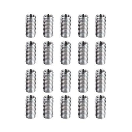 20 stk. Trådreduserende muttere, M8 hann til M6 hunn tråd skruehylse bolt konverteringsmuttere, tråd