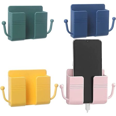 4 stk. selvklæbende fjernbetjeningsopbevaringsbokse, vægmonteret fjernbetjening