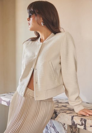 VILA Vikila L/S Bomber Jacket Cement Klær