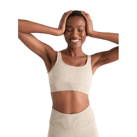 aim'n Beige Ribbed Seamless Bra Träningskläder Dam XL