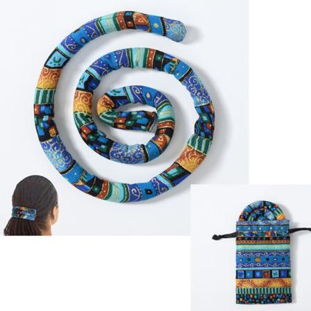 Ett stykke (blå pinne, ca. 66 cm lang) Spiral Lock hårstrik Drea
