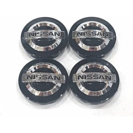 N15 - 54MM 4-pak Centerkapsler Nissan Sølv