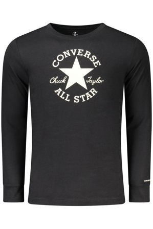 Converse T-shirt Maniche Lunghe Bambino Nero