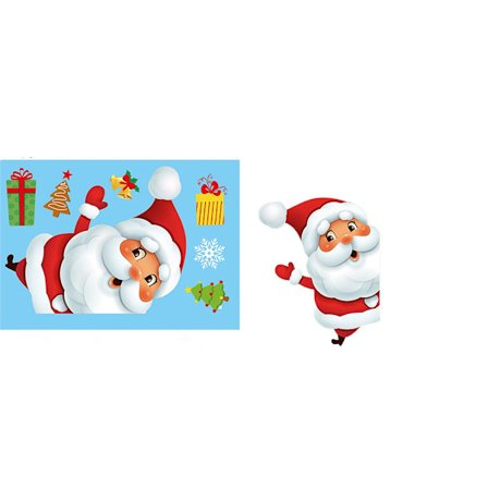 2 stk. julesnefnug vinduesdekorationer glasdekorationer, julemærke ornament festlig snefnug julemandsmærke til fest