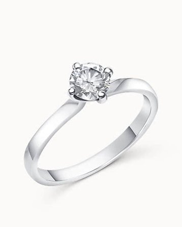 Bague solitaire Amanda en platine 950 - bagues de fiançailles et diamants Alliances de Vanbrun