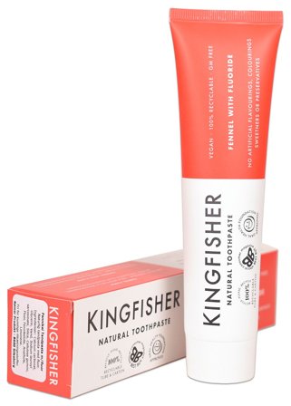 Kingfisher Tandpasta Fennikel M. Fluor 100 ml, Medicin & Pleje, Mund & Tandpleje, Tandpasta