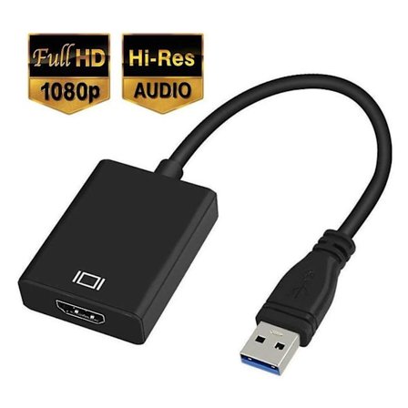Usb 3.0 till Hdmi-adapter Hd 1080p videokabeladapterkonverter med ljudutgång