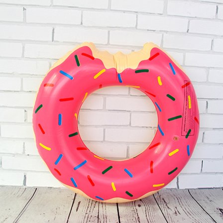 Simring 1 stk PVC oppustelig ring Donut flydende poolring oppustelig poolstol flydende vandspil til voksne og børn om sommeren