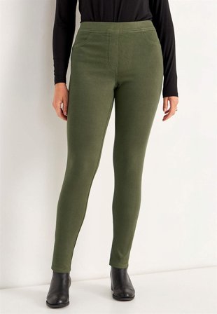 Cellbes of Sweden - Stretchy leggings i grønn for damer i størrelse 38/40