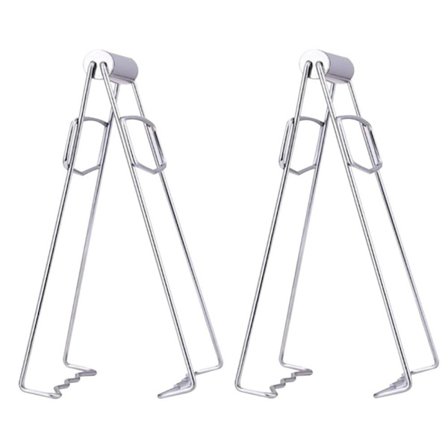 2 stk Sammenleggbar Skål Griper i Rustfritt Stål Kjøkkenverktøy for Airfryer Varm Plate Skål Klips