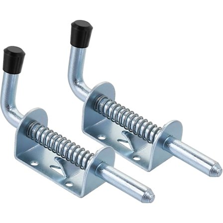 2 st dörrbult, skjul dörrlås, galvaniserad: 10x128mm, gummigrepp väderbeständig, hängande skjutdörrar grindar