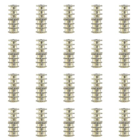 20 stk. metaljusteringsstift zinklegering positioneringsstænger bordplade dyvler metalbordstift bordboltehylstre