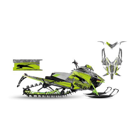 Dekalkit SweTown Q-Teck Grå-Lime - Arctic Cat M9000 King Cat Turbo 162 2018-2019