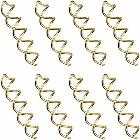 8 stk spiral Bobby hårklemme roterende hårklemme uten riper rund hode spiral hårklemme DIY hår (gull)