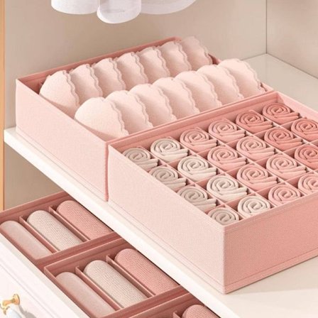 3st/ Set Förvaringslåda Garderob Organizer ROSA