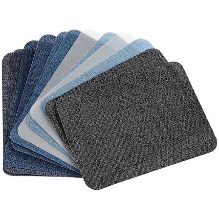 10 stk termiske selvklebende strykepå lapper jeans veske lue reparasjon dekor design