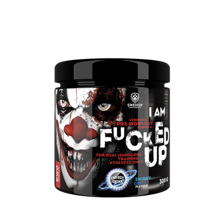 Komplett PWO Swedish Supplements Fucked Up Joker Edit PWO 300 g, Energy Drink - Bodyman.dk