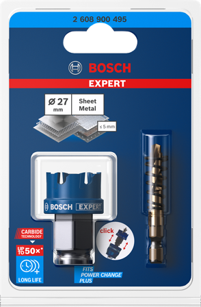 Bosch Expert Sheet Metal Hålsåg 27 mm, Maskintillbehör & förbrukning