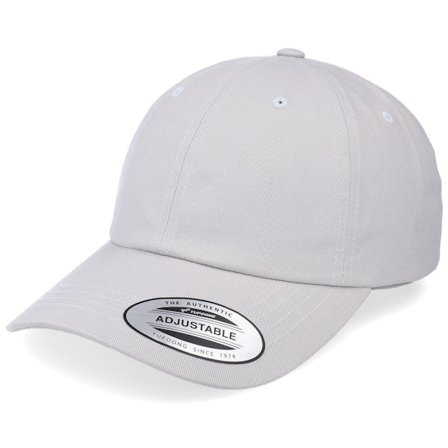 Yupoong - Grey unconstructed Czapka Z Daszkiem - Peached Light Grey Dad Cap @ Hatstore