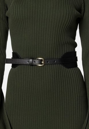 BUBBLEROOM Bianca Wide Belt Black Accessories