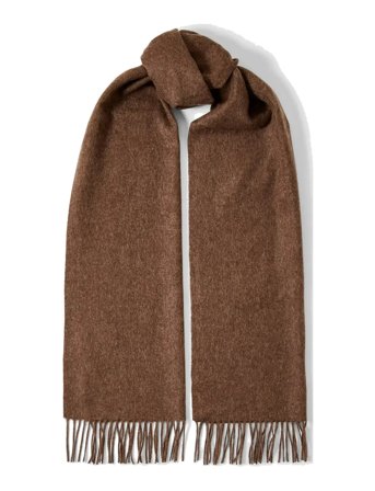 Slftime New Wool Scarf Brown Selected