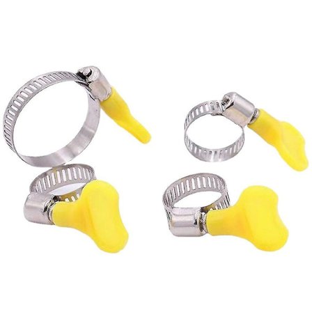Yaju justerbare slangeklemmer i rustfrit stål, slangeklemmer med ormedrev, kraftige rørklemmer, manuelle fastgørelseselementer til hjemmet, fleksibel