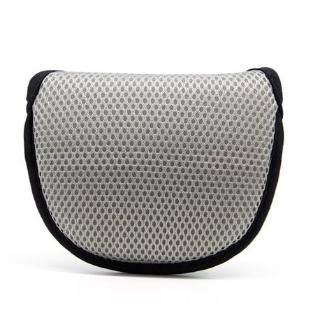 Mesh Semicircle Golf Putter Head Cover - Breathable Nylon Mesh Putter Protector Gray