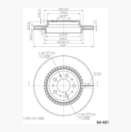 Bromsskiva belagd - Biltema