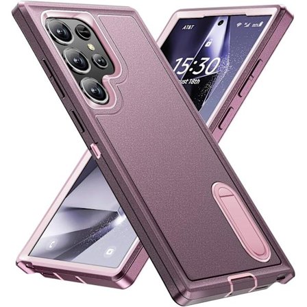 Samsung S24Ultra Mobilskal med Inbyggt Ställ, Sh0cksäker/Dammtät/Fallsäker Militärklassat Skyddsfodral för Galaxy S2