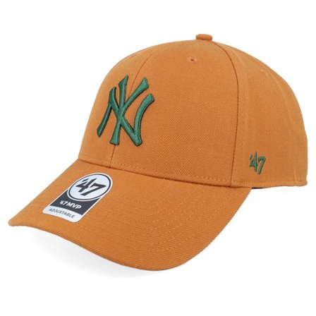 47 Brand - MLB Oranje adjustable Cap - New York Yankees MLB Mvp Burnt Orange Adjustable @ Hatstore