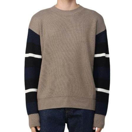 Emporio Armani, Round-neck Knitwear Bruin, Heren, Maat:L